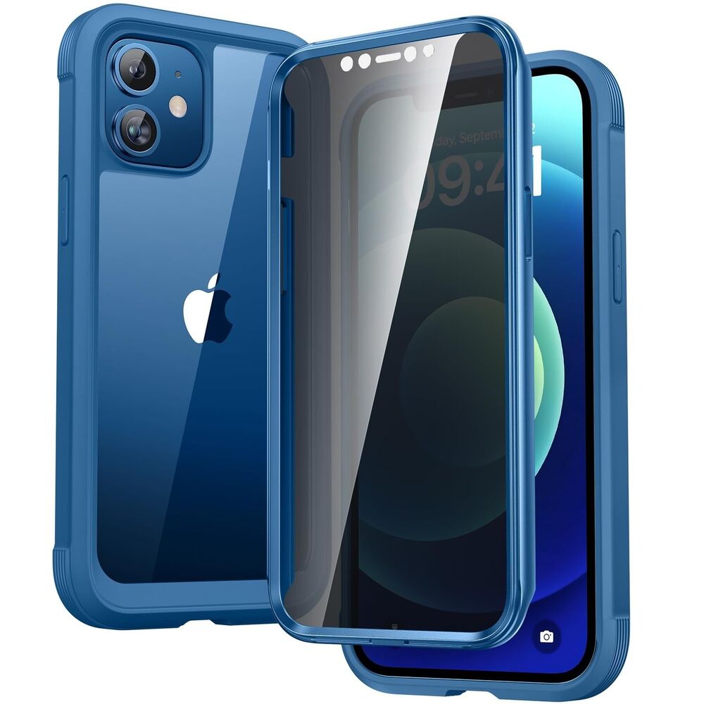 Diaclara Phone 12/12 Pro Case Rugged Shockproof w/ Built-in Screen Protector